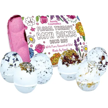 bomba do koupele Bomb Cosmetics Floral Therapy Bomb Raw Egg Sada šumivých bomb do koupele, 6 ks