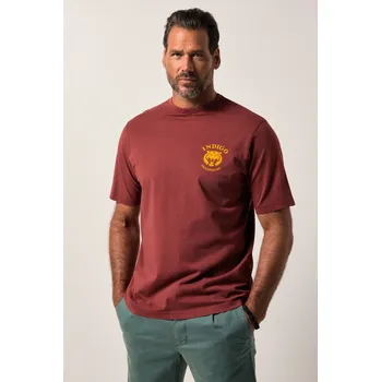 Pánské tričko JP1880, Plus size Tričko JP1880, krátké rukávy, potisk, vintage vzhled, do 8XL pro plnoštíhlé nadměrná velikost, 840081350-1456, hnědý, 7XL, Plus size oblečení, Oblečení pro vysoké muže, Nadměrné velikosti, Oblečení pro plnoštíhlé.