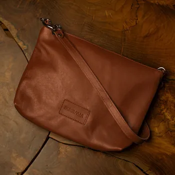 BOHEMIA Kožená kabelka přes rameno pro dámy růžová