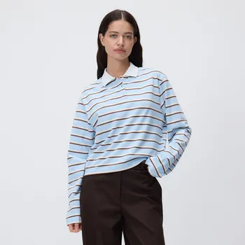 Reserved - Polo tričko s dlouhými rukávy - bleděmodrá - 426GA-05X - 426GA-05X-M