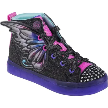 Dívčí tenisky Černo-fialové třpytivé svítící tenisky Skechers Twi-Lites 2.0-Twinkle Wishes 314350L-BKMT Velikost: 30