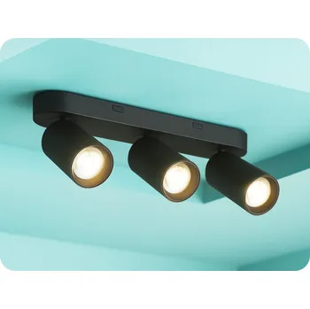Stropní interiérové ​​svítidlo 3xGU10 MADARA ALTRO, černé [SLIP003064]