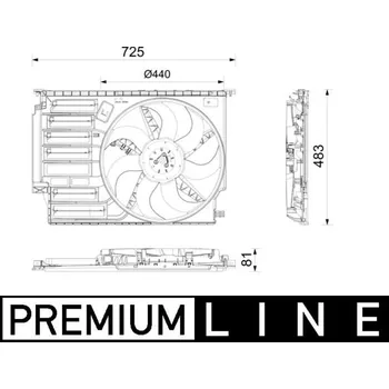 Chladič motoru Větrák, chlazení motoru MAHLE CFF 669 000P