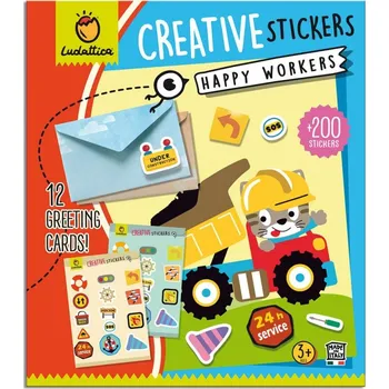 samolepka Ludattica Kreativní samolepková sada Přáníčka a pozvánky - Povolání