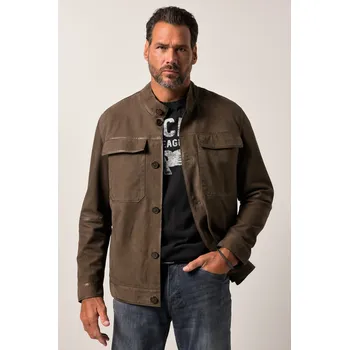 Moto bunda JP1880, Plus size Kožená bunda JP1880, nubuková kůže, semiš, do 7XL pro plnoštíhlé nadměrná velikost, 842344343-1456, hnědý, 7XL, Plus size oblečení, Oblečení pro vysoké muže, Nadměrné velikosti, Oblečení pro plnoštíhlé.