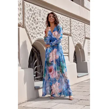 Dámské šaty Denní šaty SUK419-200470 modro-růžové - Roco Fashion 44