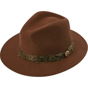 Klobouk ALAN PAINE - Richmond UNISEX Felt Feather Band klobouk Saffron Jílová S