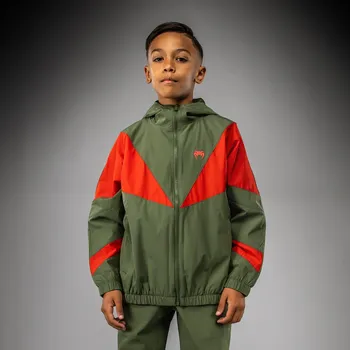 Chlapecká bunda DĚTSKÁ šusťákovka Venum Vectra Track Jacket - Army Green/Orange Velikost: 12 let