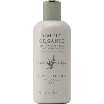 Šampon Simply Organic Moisture Rich Hair & Scalp Wash vysoce hydratační šampon pro vlasy a pokožku hlavy 251 ml + Prodloužená možnost vrácení zboží do 30 dnů.