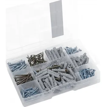 Hmoždinka Connex Sada vrutů a hmoždinek, různé druhy a velikosti, 259 ks, DP8500108