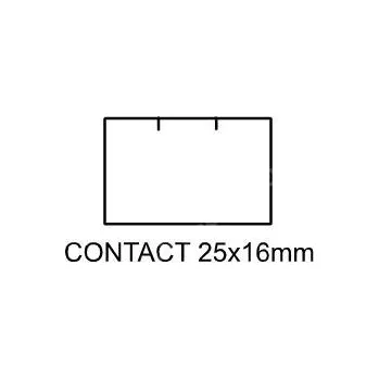 Samolepící etiketa Etikety Contact 25x16mm bílé obdélníkové