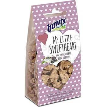 Krmivo pro hlodavce BunnyNature srdíčka s bezinkami a ibiškem 30 g