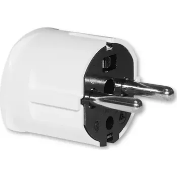 Elektrická zásuvka Vidlice boční bílá 230V