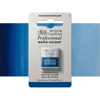 Vodová barva Akvarelová barva Winsor & Newton Professional, půlpánvička - Prussian Blue