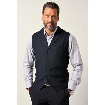 Pánská vesta JP1880, Plus size Tvídová vesta JP1880, FLEXNAMIC®, vlněný materiál, úpletová záda, do 7XL pro plnoštíhlé nadměrná velikost, 840816130-1456, modrý, 7XL, Plus size oblečení, Oblečení pro vysoké muže, Nadměrné velikosti, Oblečení pro plnoštíhlé.