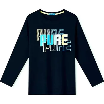 Chlapecké tričko CHLAPECKÉ TRIČKO S POTISKEM - s dlouhým rukávem HC0761 Velikost: 176, Barva: Černá