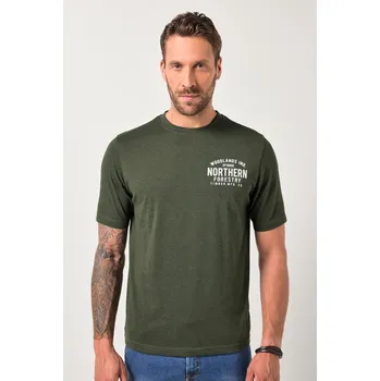 Pánské tričko JP1880, Plus size Tričko JP1880, krátké rukávy, potisk na hrudi, do 8XL pro plnoštíhlé nadměrná velikost, 841882120-1456, zelený, 7XL, Plus size oblečení, Oblečení pro vysoké muže, Nadměrné velikosti, Oblečení pro plnoštíhlé.