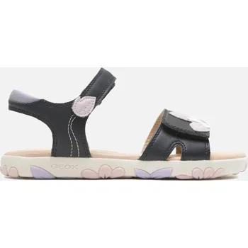 Dívčí sandály Tmavě modré dívčí sandály a pantofle Geox Haiti G. A - Holky GEOX černá | bílá | krémová 3424169