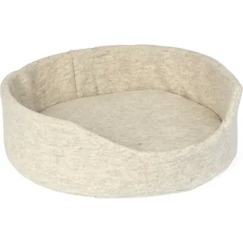Pelíšek pro psa Vlněný pelíšek pro psy a kočky okraj béžový 35cm