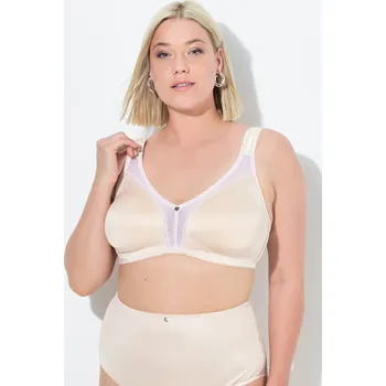Podprsenka Ulla Popken, Plus size Podprsenka minimizer, satén, krajka, bez kostic, košíčky C-F pro plnoštíhlé nadměrná velikost, 841485660-1091, oranžový, 90C, Nadměrné velikosti, Plus size oblečení, Oblečení pro boubelky, Oblečení pro baculky, Oblečení pro plnoštíh