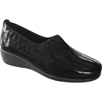 Dámské polobotky Flex & Go ST0183 101 dámská vycházková obuv klín černá lak Barva: Černá, Velikost: 40