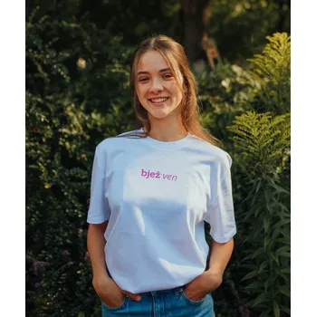 Unisex triko bjež EASY white velikost M