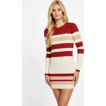 Dámské šaty GUESS dámské svetrové šaty, pruhované Amiri červené XS