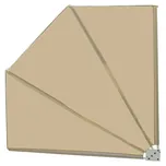 Balkonový vějíř Sunfun / 140 x 140 cm / béžová