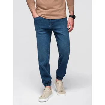 Pánské džíny Ombre Clothing Pánské modré džínové joggers V2 PADJ-0265