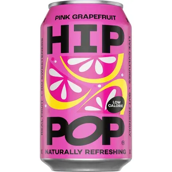 Limonáda Hip Pop Living Soda synbiotická limonáda s příchutí růžového grapefruitu 330 ml