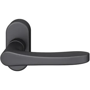 Stavební výplň FSB klika pro rámové dveře 09 1106 pružina B oválná rozeta hliník černá