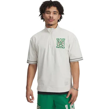 Pánské tričko s krátkým rukávem Under Armour COURTSIDE SHIRT hnědé 1390122-279 - M | UK 12 | US 13