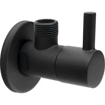 Rohový ventil 1/2"x3/8", kulatý, černá mat 58639