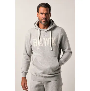 Pánská mikina JP1880, Plus size Mikina s kapucí JP1880, klokaní kapsa, potisk na hrudi, do 8XL pro plnoštíhlé nadměrná velikost, 840324123-1907, šedý, 8XL, Plus size oblečení, Oblečení pro vysoké muže, Nadměrné velikosti, Oblečení pro plnoštíhlé.