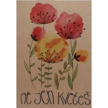 Přáníčko BeBechy – recyklovaný papír - Ať kveteš tiskopis