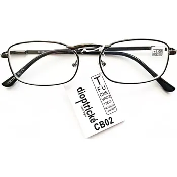 Brýle na čtení Dioptrické brýle na čtení QiiM TR118, kovové černé, +4,00 dioptrie, unisex (dioptrické brýle +4.00 | brýle na čtení | čtecí brýle | kovové brýle | unisex brýle | levné čtecí brýle | dioptrické brýle | čtecí brýle | elegantní černé brýle | brýle s FLEXI)