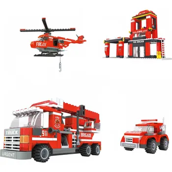 ostatní stavebnice Rappa Kompatibilní stavebnice BLOXO hasiči set 636 ks