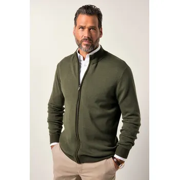 Dámský svetr JP1880, Plus size Rozepínací svetr JP1880, úplet kašmírový na dotek, stojáček, do 7XL pro plnoštíhlé nadměrná velikost, 841876442-1459, zelený, XL, Plus size oblečení, Oblečení pro vysoké muže, Nadměrné velikosti, Oblečení pro plnoštíhlé.