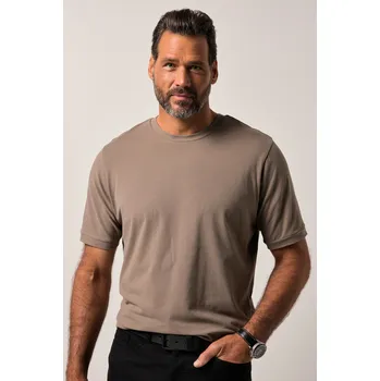 JP1880, Plus size Tričko JP880 FLEXNAMIC®, krátké rukávy, do 8XL pro plnoštíhlé nadměrná velikost, 840260337-1907, hnědý, 8XL, Plus size oblečení, Oblečení pro vysoké muže, Nadměrné velikosti, Oblečení pro plnoštíhlé.