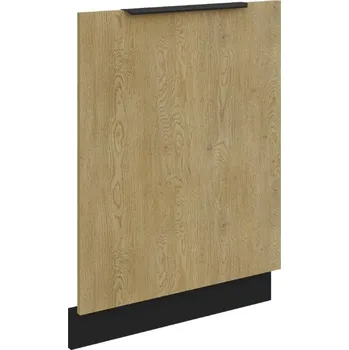 Kuchyňská skříňka LEMPERT Dvířka na myčku CREMONA BL 58 (713 x 596) - dub cremona / černá