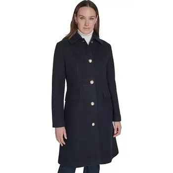 Dámský kabát Tommy Hilfiger dámský zimní kabát Hooded Single modrý XXL