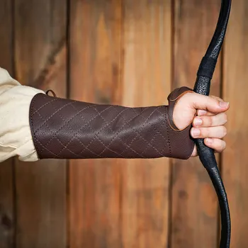 Toulec Lord of Battles Středověký kožený chránič předloktí s ochranou palce - Outlet