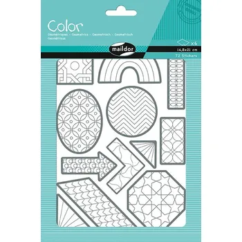 samolepka Maildor Samolepky k vybarvení Tvary