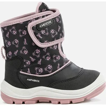 Dívčí tenisky Černá dívčí kotníková obuv Geox Flanfil ABX - Holky GEOX černá | bílá | růžová 3424107
