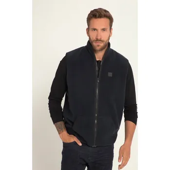 Pánská bunda JP1880, Plus size Flísová vesta, pohodlný břišní střih, stojáček, klokaní kapsa, do 8XL pro plnoštíhlé nadměrná velikost, 820899130-1907, modrý, 8XL, Plus size oblečení, Oblečení pro vysoké muže, Nadměrné velikosti, Oblečení pro plnoštíhlé.