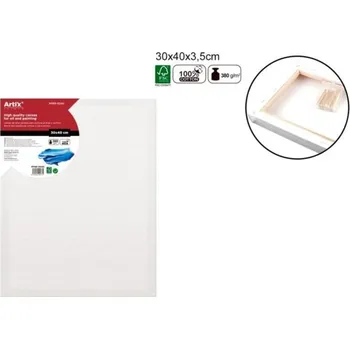 Textilie plátno šeps na rámu 380g -30x40-3.5cm rám 360 g obdelník na rámu