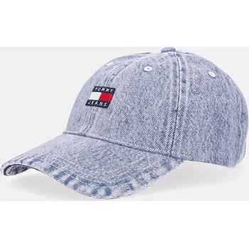 Kšiltovka Džínová baseballová čepice Tommy Jeans fialová barva, AW0AW17643 05A, vel. ONE SIZE