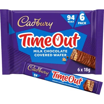 Čokoláda Cadbury TimeOut sušenky v polevě z mléčné čokolády 6 x 18 g