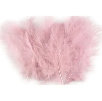Karnevalový doplněk StoklasaRůžové pštrosí peří délka 16 cm - 20ks