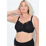 Ulla Popken, Plus size Podprsenka s kosticemi, krajka, měkké košíčky, B-F pro plnoštíhlé nadměrná velikost, 841638100-1094, černý, 105D, Nadměrné velikosti, Plus size oblečení, Oblečení pro boubelky, Oblečení pro baculky, Oblečení pro plnoštíhlé, Oblečení